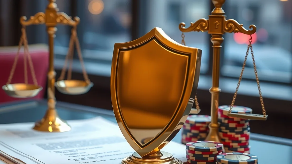 Golden shield, scales and sealed documents for is fatbet legit licence check